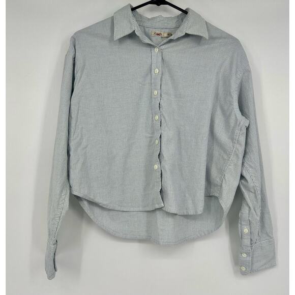 Faherty Stretch Oxford Crop Shirt - Picture 2 of 7